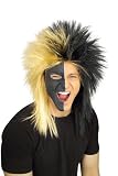 Sports Wig- Black and Gold - Adult Std.
