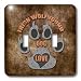 Doreen Erhardt Dog Breed Collection - Irish Wolfhound Dog Love Dog Breed in Gray and Brown - Light Switch Covers - double toggle switch
