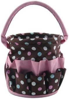 Neatnix Stuff Bucket Brown with Polka Dots