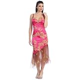 Sexy Unique Stretchy Midi Evening Sequined Floral Design Dress