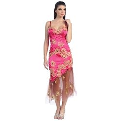 Sexy Unique Stretchy Midi Evening Sequined Floral Design Dress