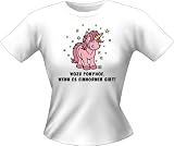 Wozu Ponyhof wenn es Einhörner - Girlie-Shirt - Textilien
