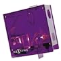 Wall clock digital projection purple transparent case