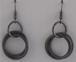 Black Hoops Earrings