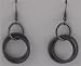 Black Hoops Earrings