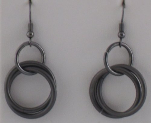 Black Hoops Earrings