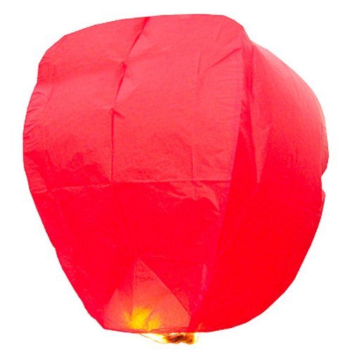 10 Sky Lanterns (Kongming Lantern), Red