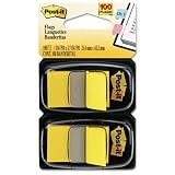 3M Post-it Flags, 1x1-3/4, 100/PK, Yellow