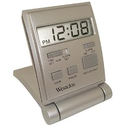 Westclox Silver Travelmate Travel Alarm Clock 47508S