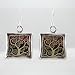 Jewelry : Sterling Silver Reversible Red and Gold Willow Tree of Life Earrings, #9139