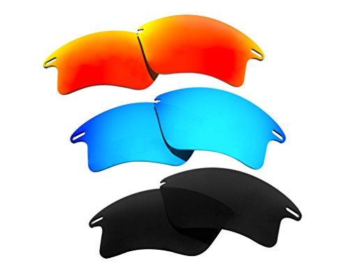 3 Pairs Polarized Replacement Sunglasses Lenses for Oakley Fast Jacket XL with Excellent UV Protection
