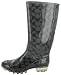 COACH Signature Pixy Rubber Waterproof Rain Womens Boots (Black/White, 7)