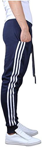 Huanwei New Men's Casual Slim Fit Jogging Harem Pants (Blue, Asian size XL/US size L)