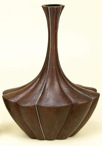 Stonecast Vase 27 Dark Brown