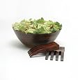Lipper International Large Cherry Wavy Rim Bowl with Salad Hands