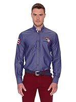 La Española Camisa Hombre  Manga Larga (Azul)