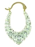 Image of Evoke 9ct Gold Clear CrystallizedTM - Swarovski Elements Small Fancy Creole