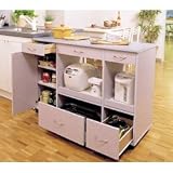 セリエキッチンカウンターワゴン SKC－120 マーブルグレー