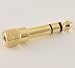QUALITY HEADPHONE ADAPTER STEREO GOLD PLUG 1/4