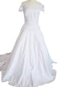 White Alfred Angelo Short Sleeve Bridal Gown Wedding Dress, Size 12, BC5
