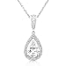 One of a Kind 1-3/8ctw Pear-Shaped Diamond Pendant (G-H/I1-I2) in 14kt White Gold
