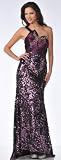 Zeilei 7533 One Shoulder Allover Sequins Formal Pageant Prom Dress