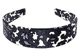 L. Erickson USA 1 1/2 Headband 100% Silk Charmeuse - Midnight Floral