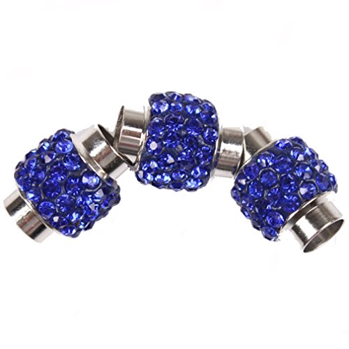 Smooth Embedded Blue Rhinestone Copper Steel Strong Magnetic Clasps Findings Jewelry Links