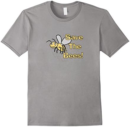 Men's Save the Bees T-Shirt Large Slate
