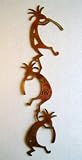 Dangling Kokopellis Wall Hanging Metal