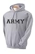 Athletic ARMY Hooded Sweatshirt - Military Style Physical Training Sweatshirt in Gray