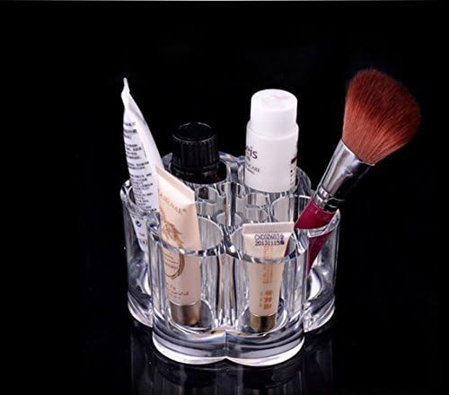 iThings J 1 PCS 12 Spaces Acrylic Flower Cosmetic Case Makeup Brush Holder
