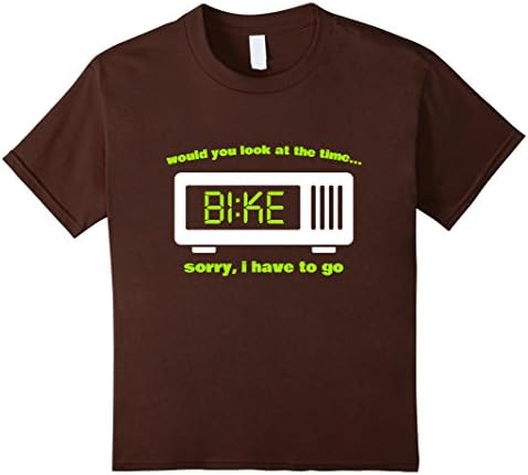 Kids Would You Look At The Time Clock Bike Cycling Funny T-Shirt 8 Brown