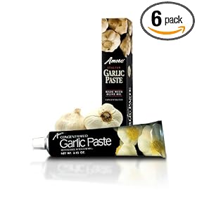 Amore Paste Garlic, 3.14-Ounce Tubes (Pack of 6)