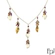 FPJ Exquisite Necklace With 67.20ctw Precious Stones - Genuine Amethysts, Citrines, Garnets and Peridots Made of 14K Yellow Gold. Total item weight 21.1g