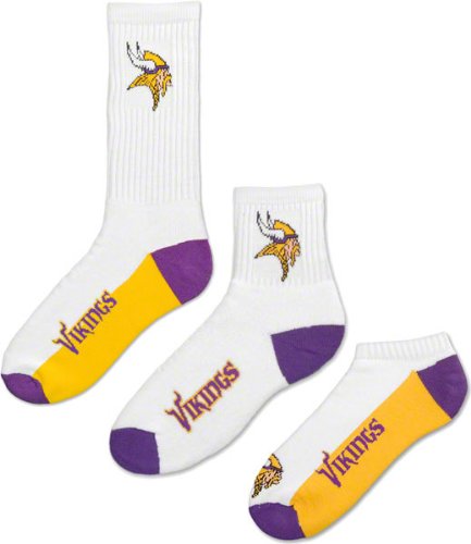 Minnesota Vikings Men's 3-Pair Sock Pack