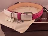 Coach Pink Leather Collar with Bone