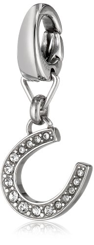 Fossil Glitz Stainless Steel Horseshoe Charm
