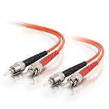 Cables To Go 37882 ST/ST Plenum-Rated Duplex 50/125 Multimode Fiber Patch Cable (8 Meter, Orange)