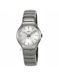Rado True Silver Dial Platinum-Tone Ceramic Unisex Watch R27656122