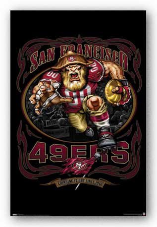 Costacos Sports Posters NFL Poster RP 4733 Running Back # San Francisco 49ers