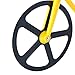 BALFER Bicycle Pizza Cutter Dual Stainless Steel Bike Pizza Cutter Wheel (Yellow & Black)