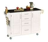 Create-a-Cart Large Kitchen Cart in White