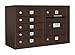 Surface Mount 4C Mailbox Unit-Dbl Col-7 MB1 Drs-Bronze-Front-Prvt