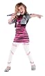 Hannah Montana Pink and Black Stripe Dress Costume - Child Size 10-12