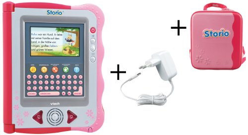 VTech 80-115664 - Storio Deluxe Bundle inklusiv Tragetasche und Netzadapter, rosa