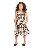 Poesia Brown Cami Dress with Three Ribbons