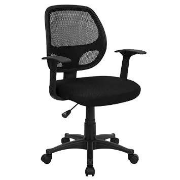  Mid-Back Black Mesh Computer Chair [LF-W-118A-BK-GG]