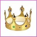 Gold Queen King or Prince Crown