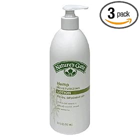 Nature's Gate Hemp Moisturizing Lotion for Dry/Dehydrated Skin, 18-Ounce Pumps (Pack of 3)